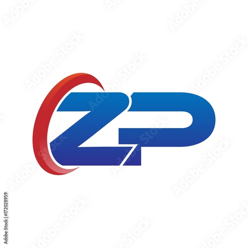 Free Download modern vector initial letters logo swoosh zp red blue - GFXLoad
