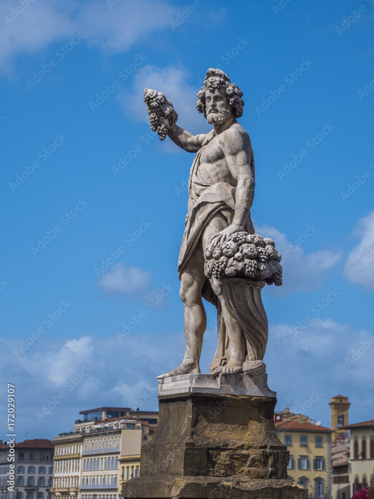 Statue at Santa Trinita Bridge in Florence