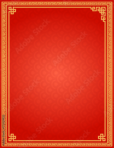 Chinese Traditional Background, The Great Wall Style Frame 