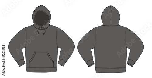 Illustration of hoodie (hooded sweatshirt) 