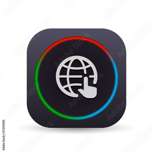 Dark MultiColor Web Button