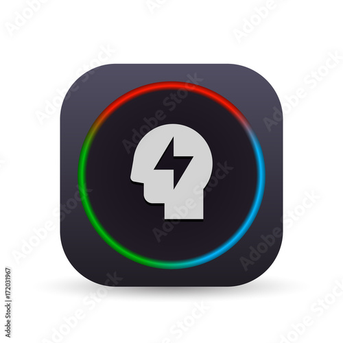 Dark MultiColor Web Button
