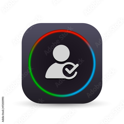 Dark MultiColor Web Button