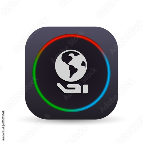 Dark MultiColor Web Button