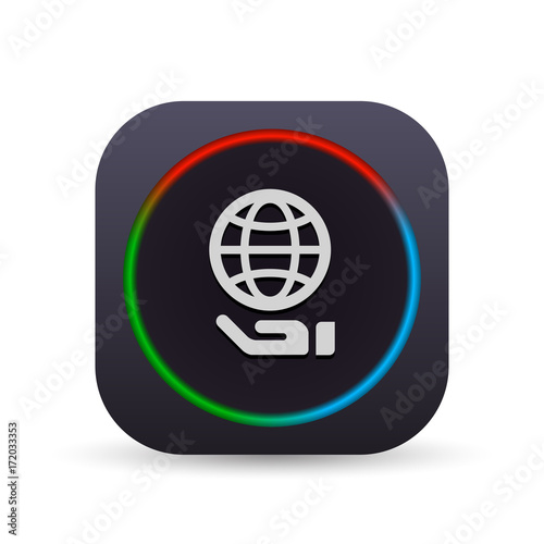 Dark MultiColor Web Button