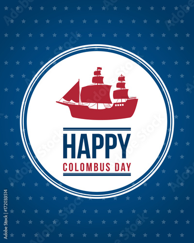 Happy Columbus Day background design