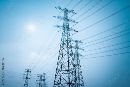 Obraz na płótnie electricity transmission closeup w salonie