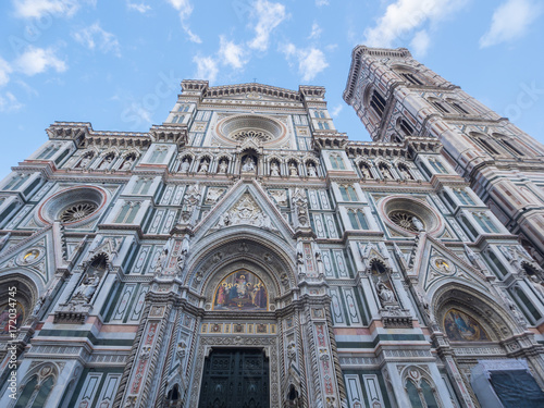 Cathedral of Santa Maria del Fiore in Florence on Duomo Square - biggest attraction in the city