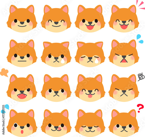 犬の表情のイラストセット
