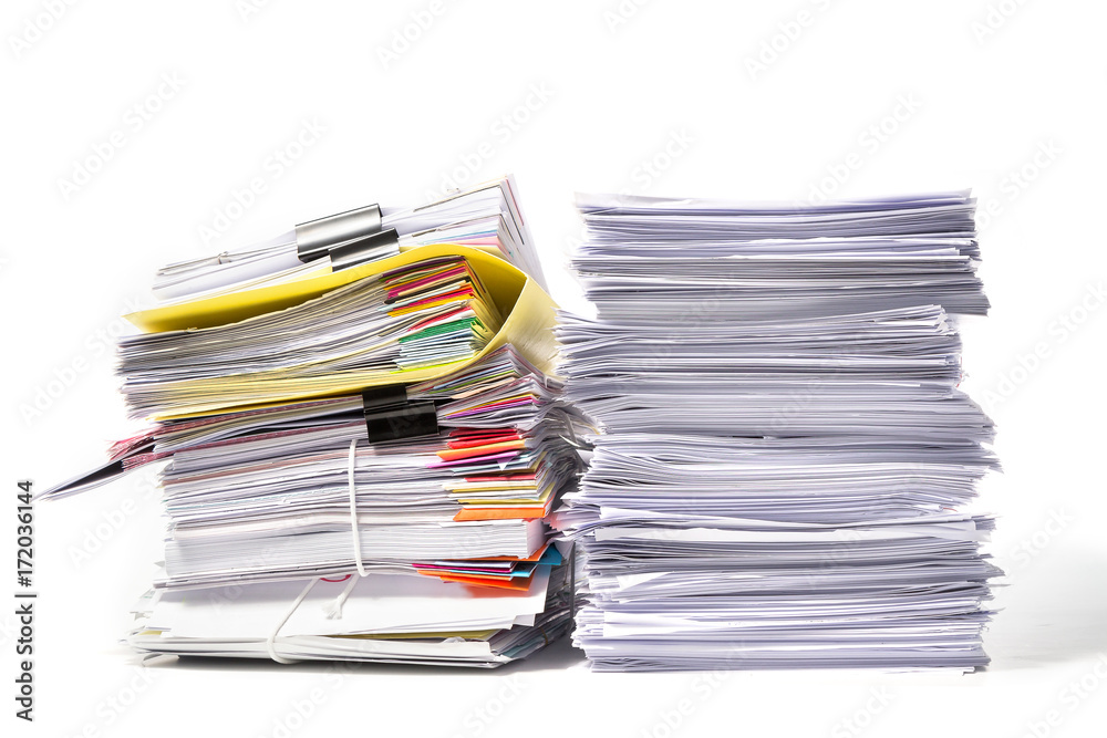 Stack of Documents isolated on white background Stack of Documents isolated on white background
