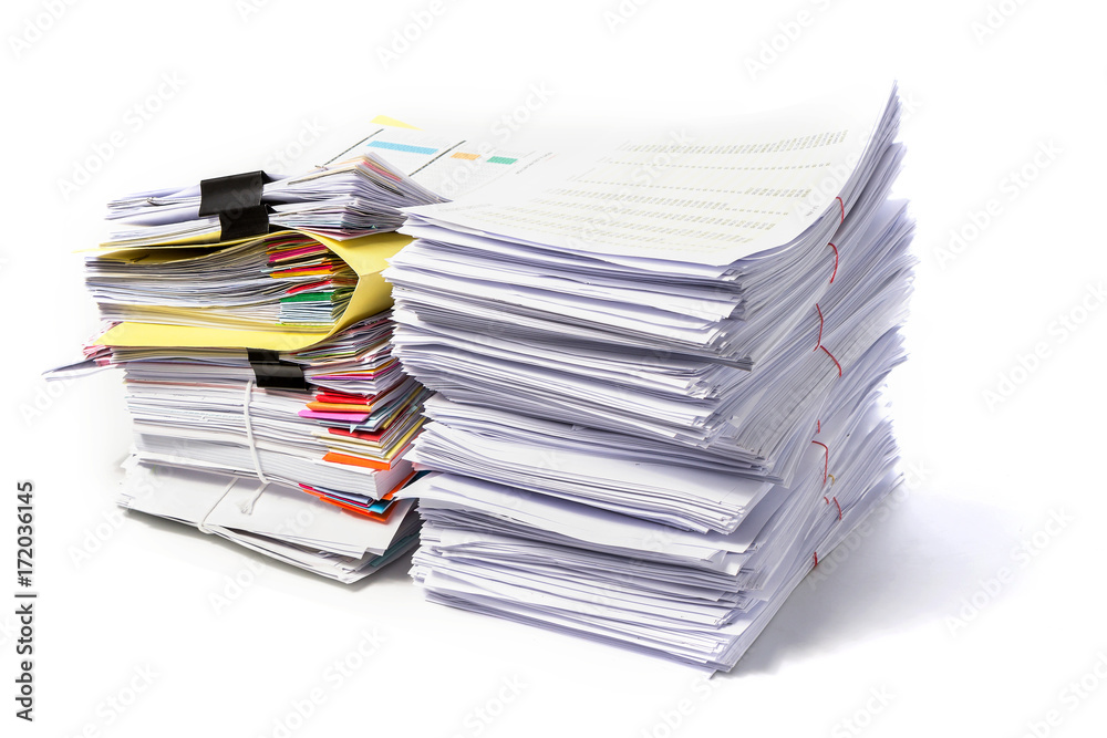 Stack of Documents isolated on white background Stack of Documents isolated on white background