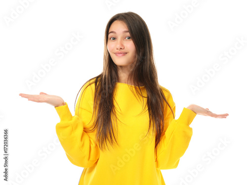 Pretty teenage girl posing ...
