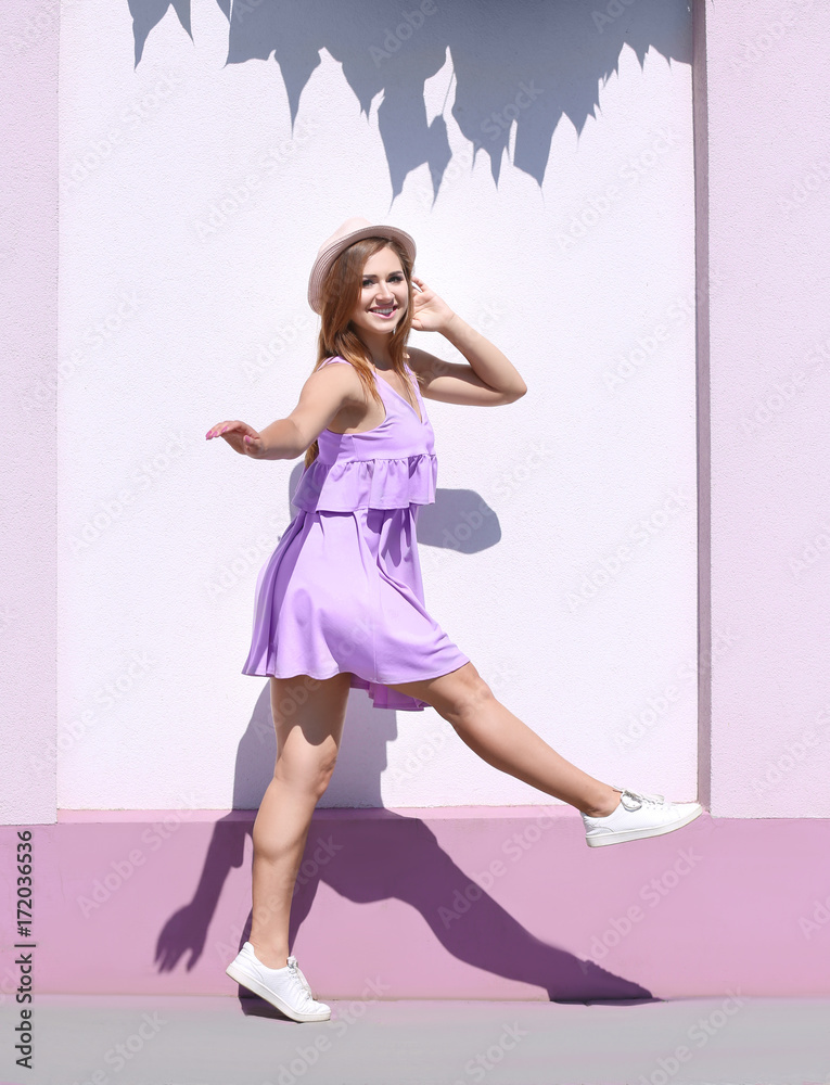 Beautiful young woman outdoors on sunny day Beautiful young woman outdoors on sunny day
