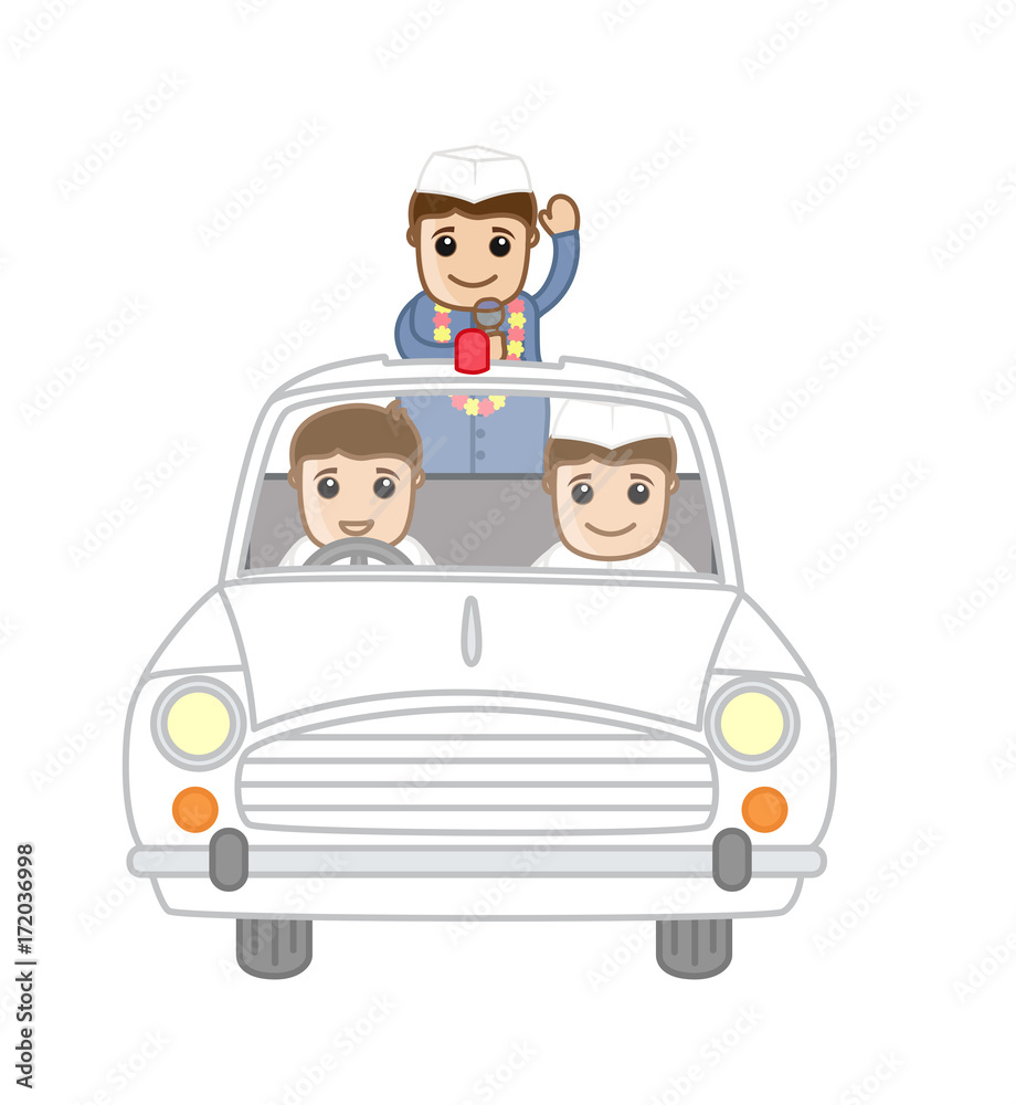 Politic Leader Character Travel in Car Cartoon Concept Indian Politic Leader Character Travel in Car Cartoon Concept Indian