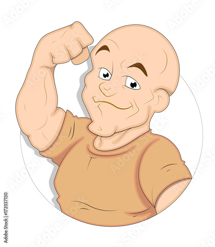 Cartoon Muscular Man