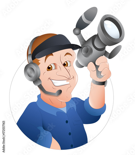 Cameraman  - clip-art vector illustration