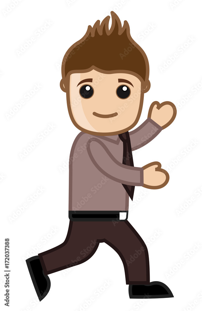 Running Cool Boy Character Running Cool Boy Character