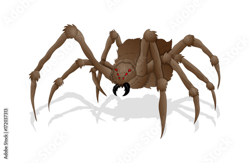 Creepy Spider - clip-art vector illustration