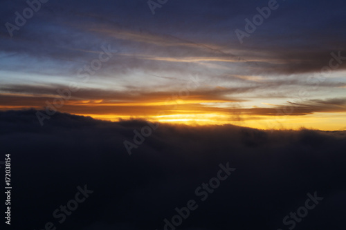 Dramatic Sunrise over Clouds