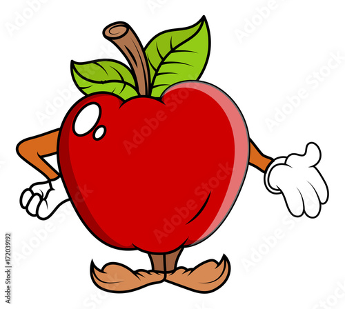 Red Cartoon Apple