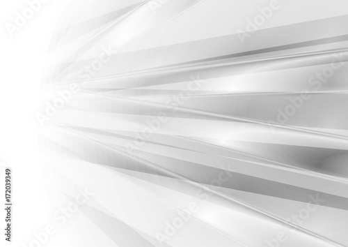 Abstract grey glossy stripes vector background