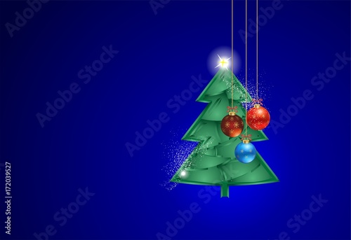 bożonarodzeniowa dekoracja z choinką