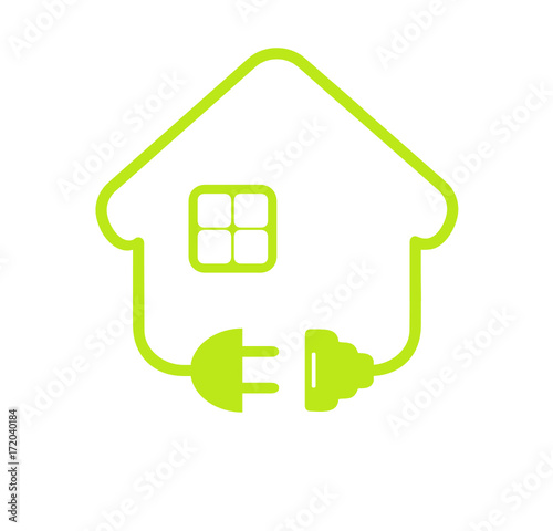logo énergie électrique électricité maison