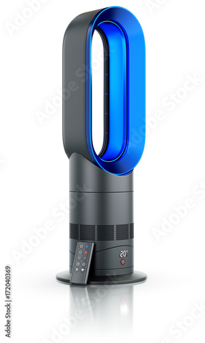 Bladeless air fan with remote controller