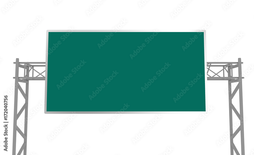 Fototapeta premium Highway road sign isolated on white