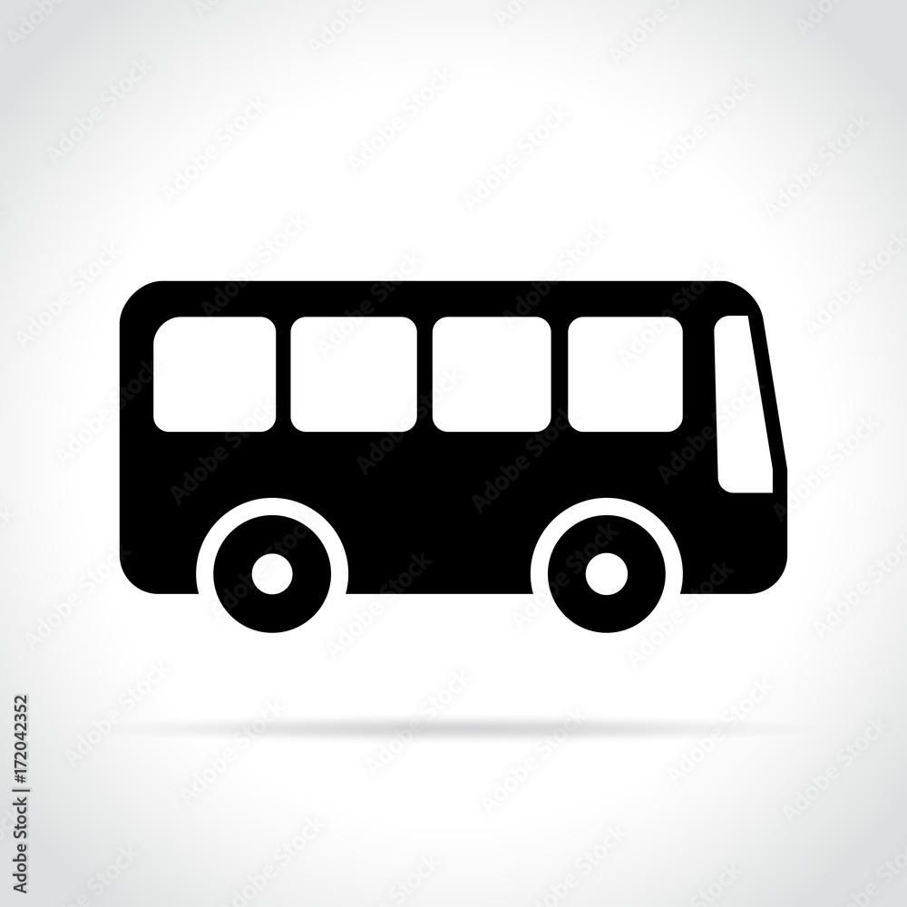bus icon on white background