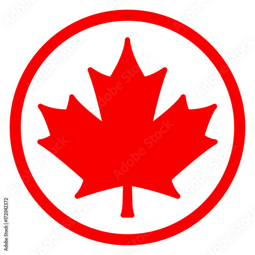 red leaf icon concept