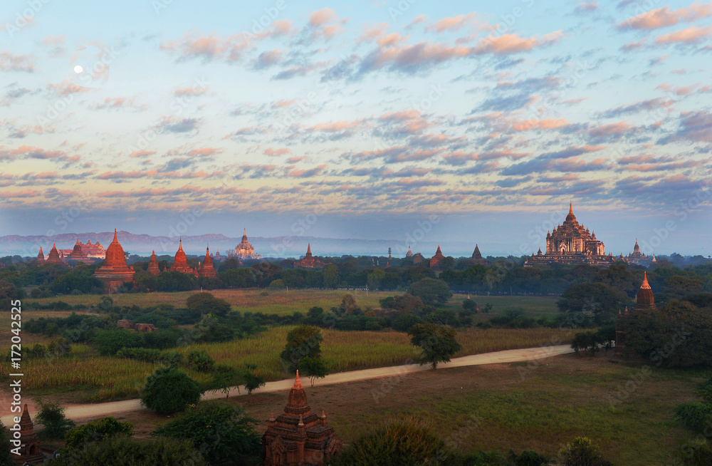 Bagan Pagodas during sunrise, Myanmar