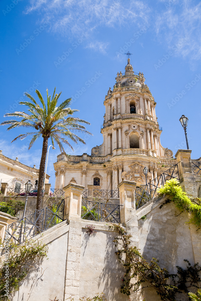 Modica cathedral from below, Sicily