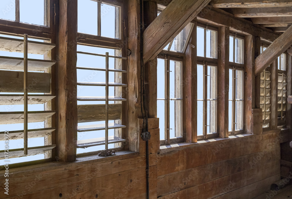 Fototapeta premium wooden window scenery