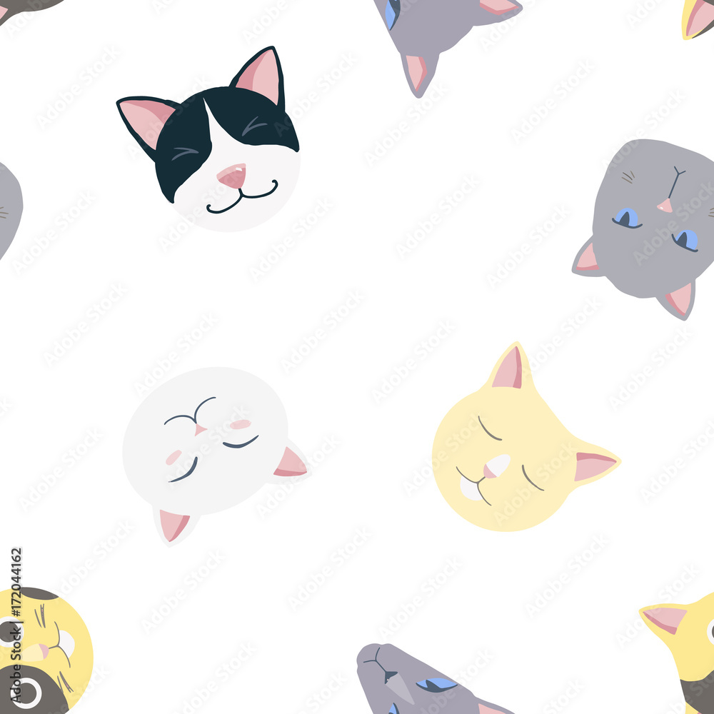 Nice cats vector pattern Nice cats vector pattern