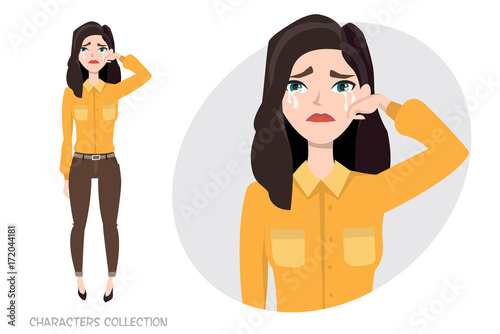 Woman Crying vector