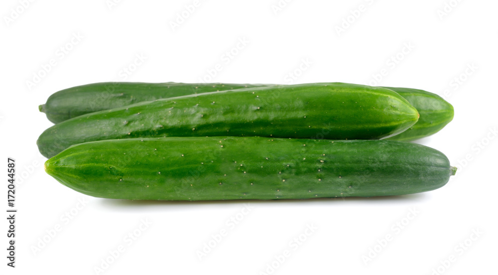 a group cucumbers isolated on white background a group cucumbers isolated on white background