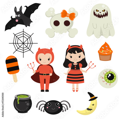 Halloween symbols collection