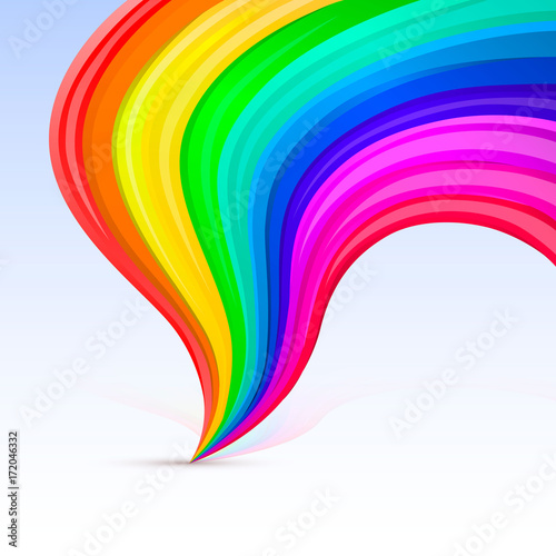 Rainbow tornado on the white background . Vector illustration