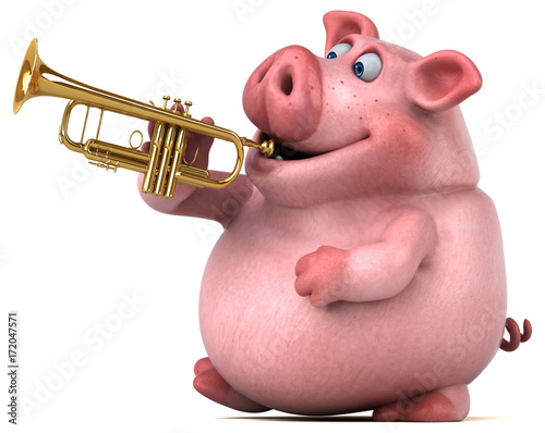 Fun pig - 3D Illustration