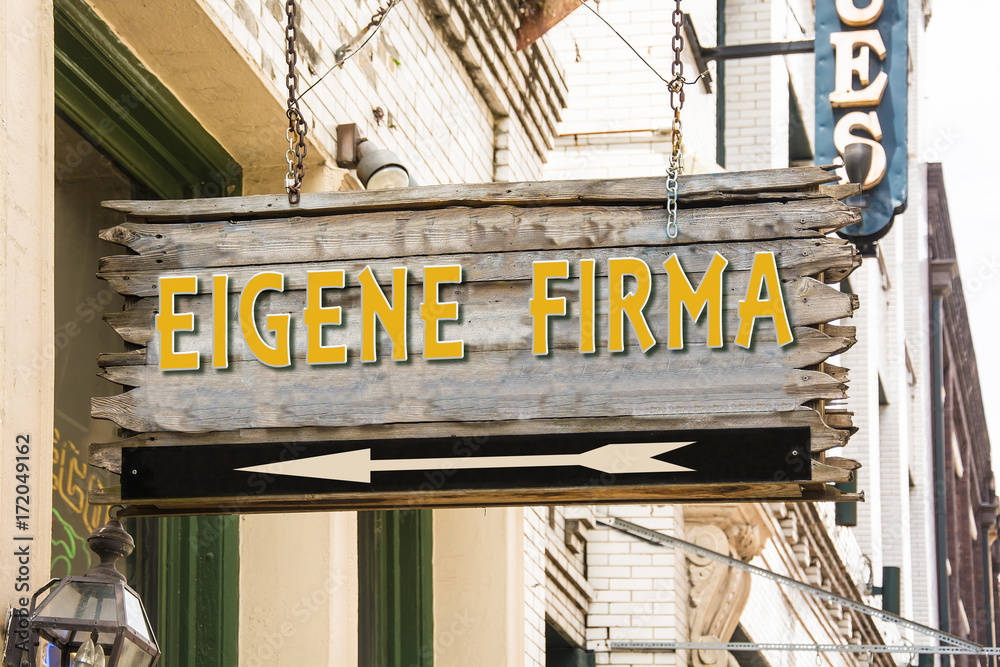 Obraz premium Schild 279 - Eigene Firma