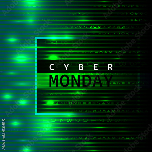 Cyber Monday background in style matrix