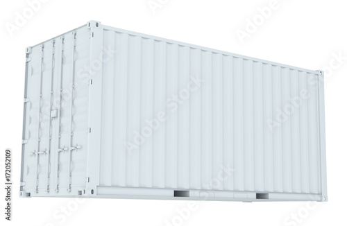 White cargo container