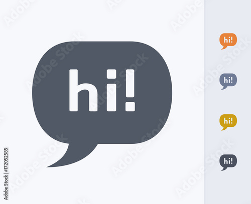 Greeting & Chat Bubble - Carbon Icons. A professional, pixel-aligned icon  designed on a 32x32 pixel grid and redesigned on a 16x16 pixel grid for very small sizes.