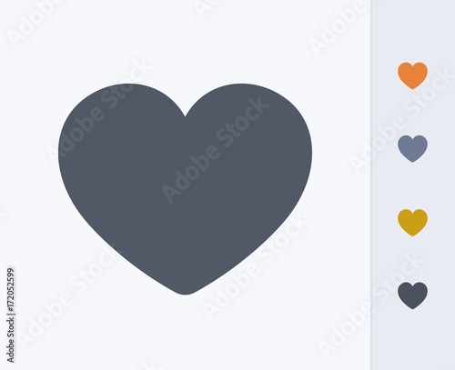 Heart - Carbon Icons. A professional, pixel-aligned icon  designed on a 32x32 pixel grid and redesigned on a 16x16 pixel grid for very small sizes.