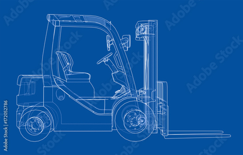 Forklift concept. Vector