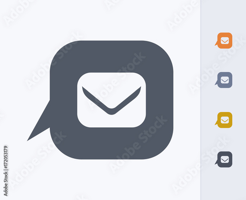 Notification Bubble & Mail - Carbon Icons. A professional, pixel-aligned icon  designed on a 32x32 pixel grid and redesigned on a 16x16 pixel grid for very small sizes.
