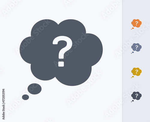 Question & Thought - Carbon Icons. A professional, pixel-aligned icon  designed on a 32x32 pixel grid and redesigned on a 16x16 pixel grid for very small sizes.