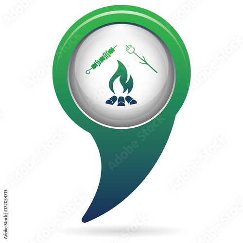 Brazier, zephyr and kebab icon