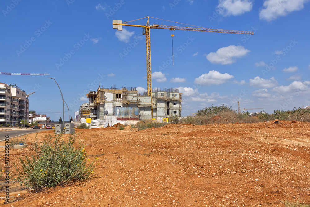 Construction of a residential area.